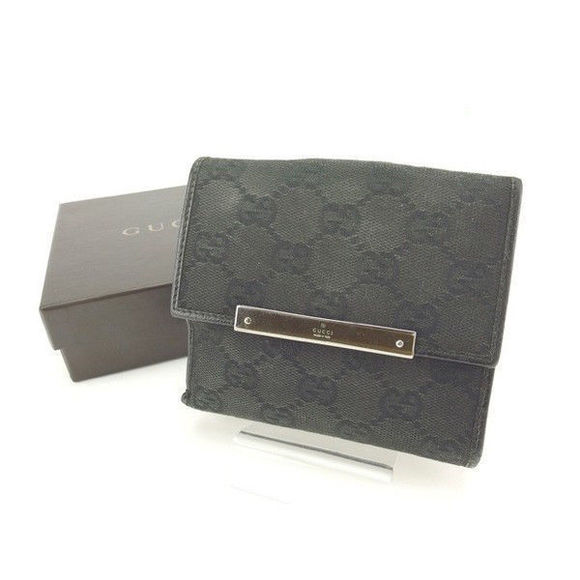 Gucci GG Black Wallet Canvas - Picture 1 of 6